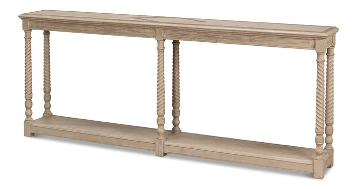 Sarreid Ltd – Sierra Equestrian Console Table,Barn Gry – 53628-I