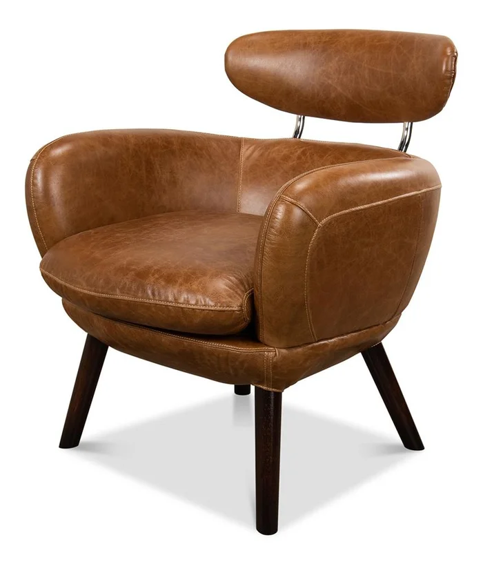 Sarreid Ltd – Sinclair Arm Chair – Brown – 29757