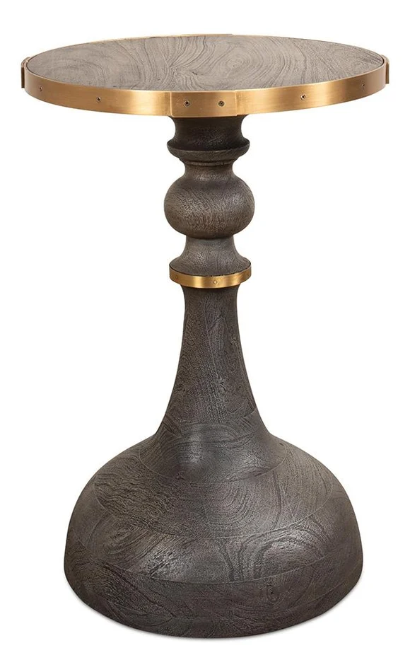 Sarreid Ltd – Upturned Goblet Side Table – Grey – 40662