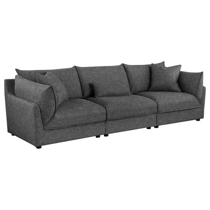 Sasha Upholstered Sofa Barely Black