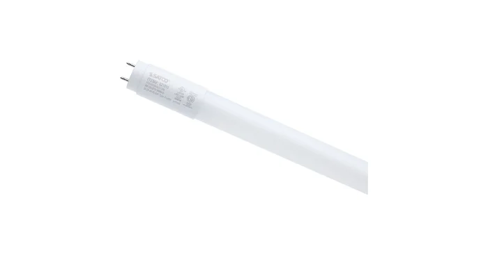 Satco Lighting 8 Watt Dimmable T8 Bi Pin (G13) LED Bulb- 1375 Lumens, 3000K, 3500K, 4000K, 5000K, 6500K, and 83CRI