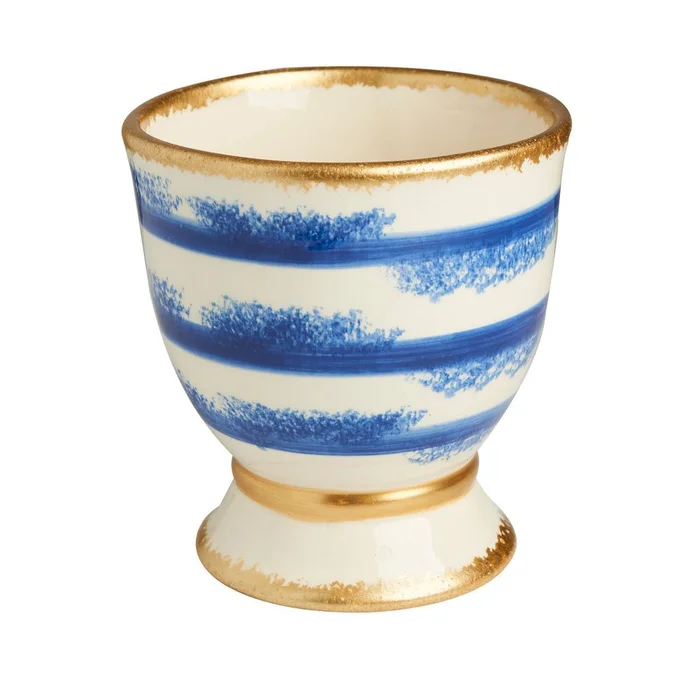 Savoy Blue/White Spongy Cachepot, Large Set of 2