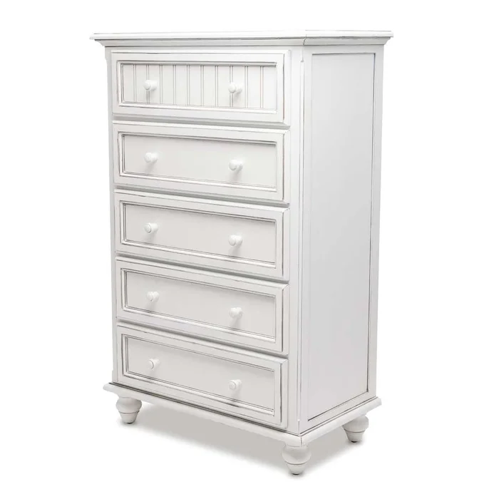 Sea Winds – Monaco 5 Drawer Chest – B81835-BLANC