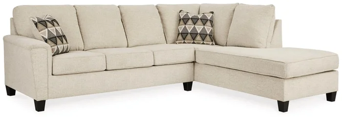 Signature Design by Ashley – Abinger Fabric 2 Piece Sleeper Sectional W Chaise in Natural