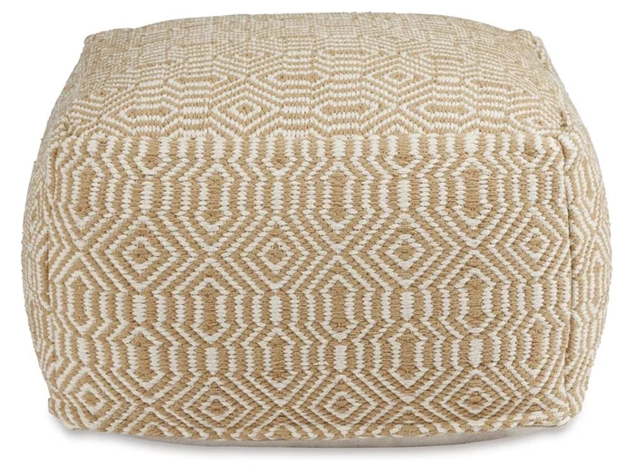 Signature Design by Ashley – Adamont Pouf in Tan/Ivory – A1001059
