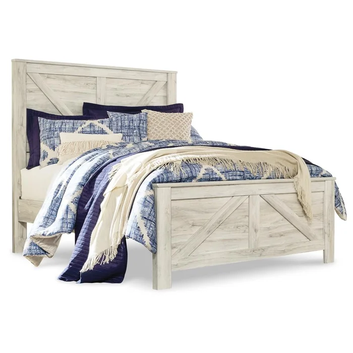 Signature Design by Ashley – Bellaby Queen Crossbuck Panel Bed in Whitewash