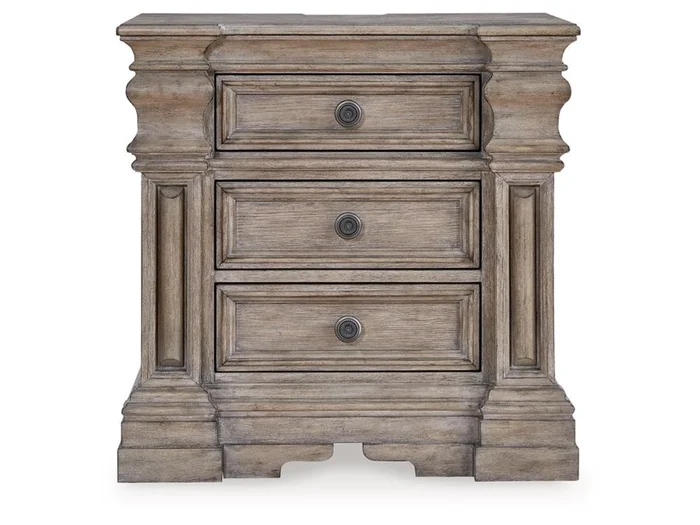 Signature Design by Ashley – Blairhurst Three Drawer Night Stand in Light Grayish Brown – B916-93