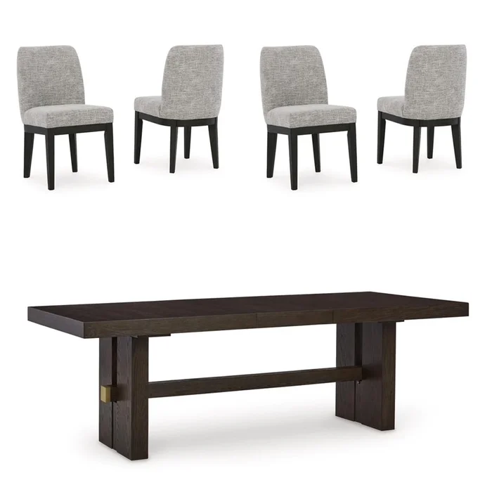 Signature Design by Ashley – Burkhaus Dining Table And 4 Chairs in Brown