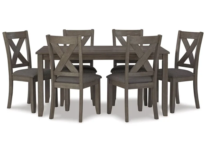 Signature Design by Ashley – Caibrook Rect Drm Table (Set of 7) in Gray – D388-425