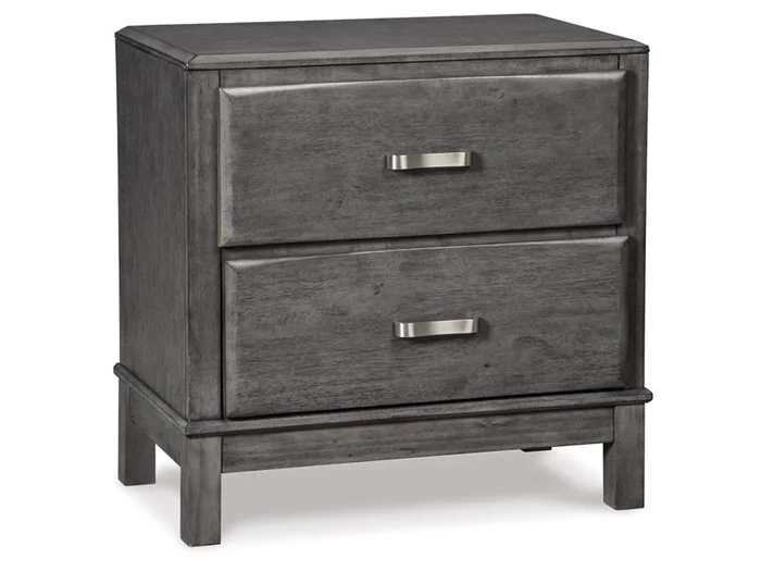 Signature Design by Ashley – Caitbrook Two Drawer Night Stand in Gray – B476-92