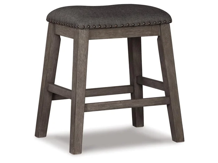 Signature Design by Ashley – Caitbrook Upholstered Stool (Set Of 2) in Dark Gray – D388-024