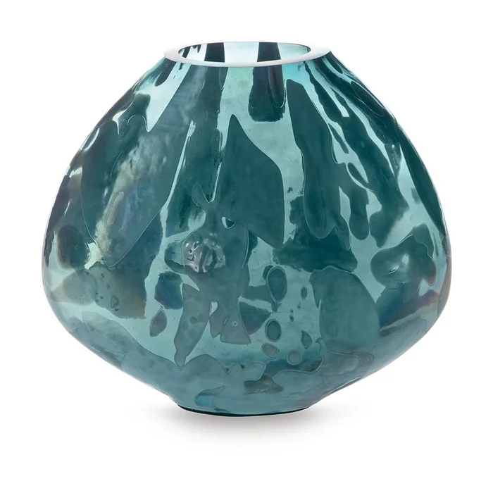 Signature Design by Ashley – Cartshaw Vase in Iridescent Teal – A2000738