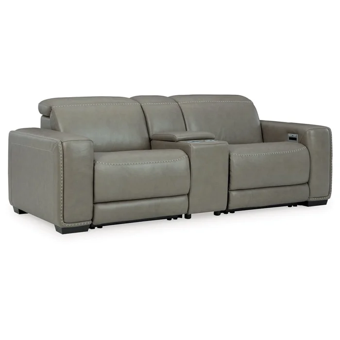 Signature Design by Ashley – Correze 3-Piece Power Reclining Sectional Loveseat in Gray