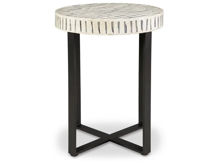 Signature Design by Ashley – Crewridge Accent Table in Black/Cream – A4000530