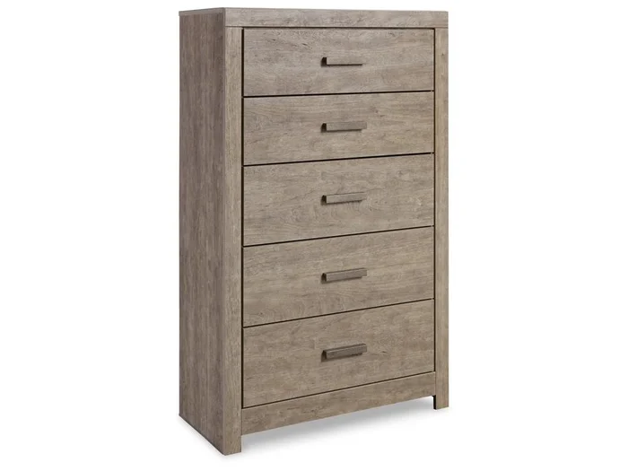 Signature Design by Ashley – Culverbach Five Drawer Chest in Gray – B070-46