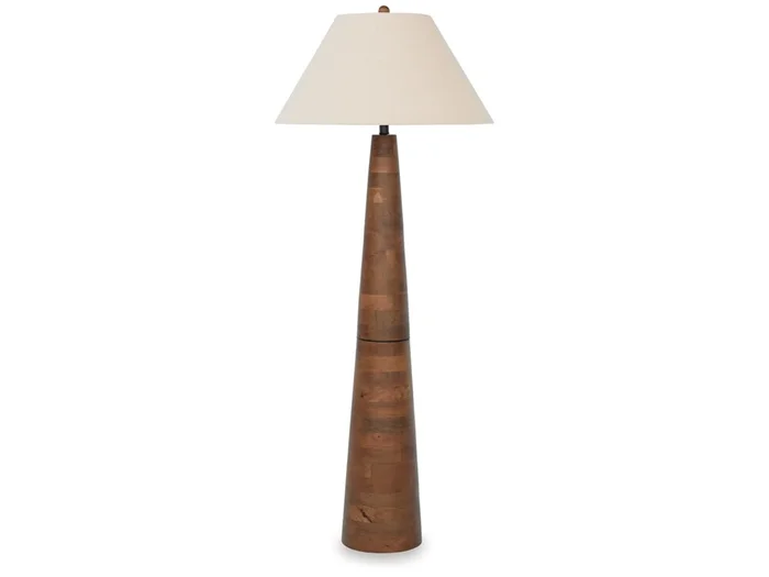 Signature Design by Ashley – Danset Wood Floor Lamp in Brown – L329101