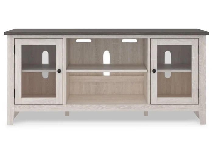 Signature Design by Ashley – Dorrinson Lg Tv Stand W/Fireplace Option in Two-tone – W287-68