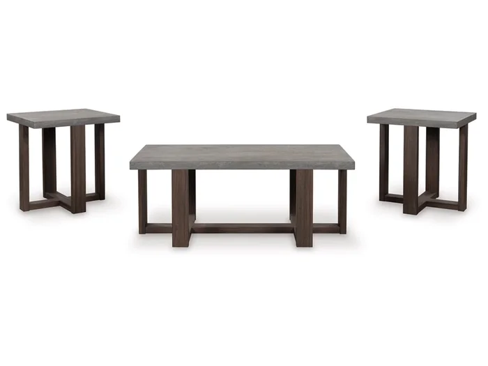 Signature Design by Ashley – Dynnford Occasional Table Set (Set of 3) in Gray/Brown – T216-13