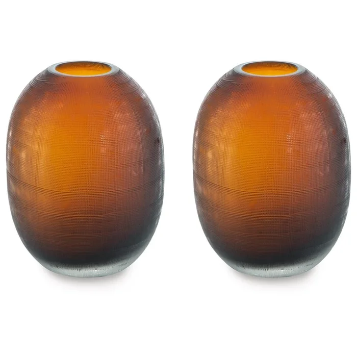 Signature Design by Ashley – Embersen Vase (Set of 2) in Amber – A2900001