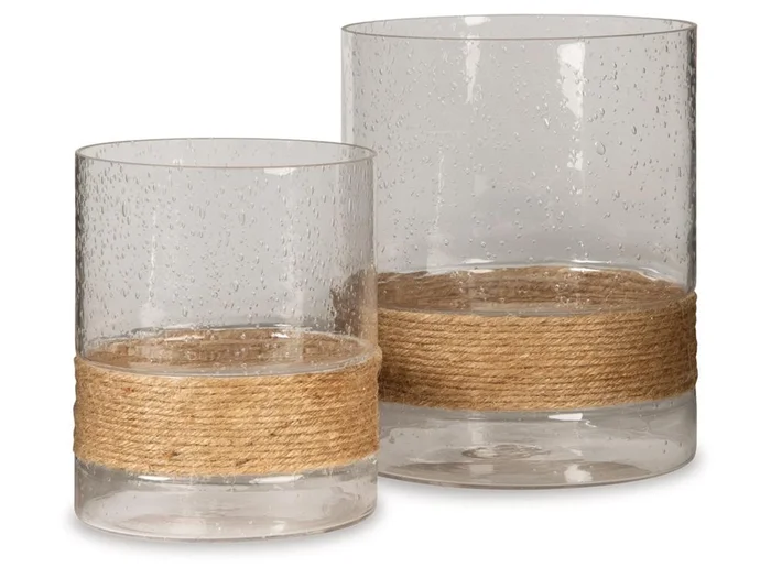 Signature Design by Ashley – Eudocia Candle Holder Set (Set of 2) in Clear – A2000456