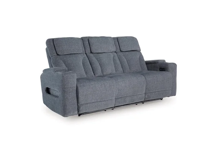 Signature Design by Ashley – Forest Lake Pwr Rec Sofa With Adj Headrest in Steel – 4980215
