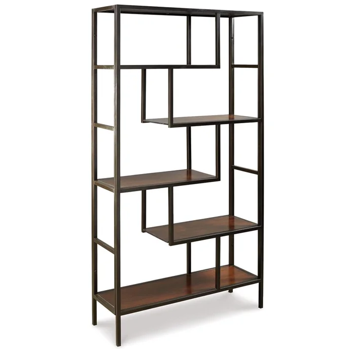 Signature Design by Ashley – Frankwell Bookcase in Brown/Black – A4000021
