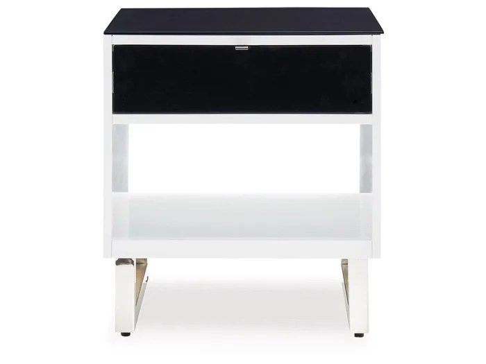 Signature Design by Ashley – Gardoni Rectangular End Table in White/Black – T756-3