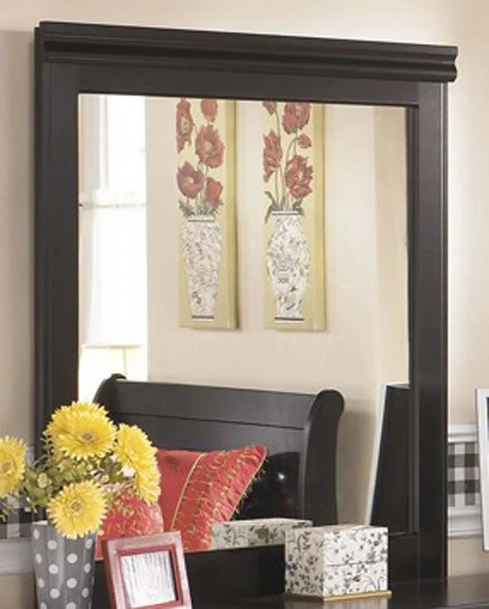 Signature Design by Ashley – Huey Vineyard Bedroom Mirror in Black – B128-36
