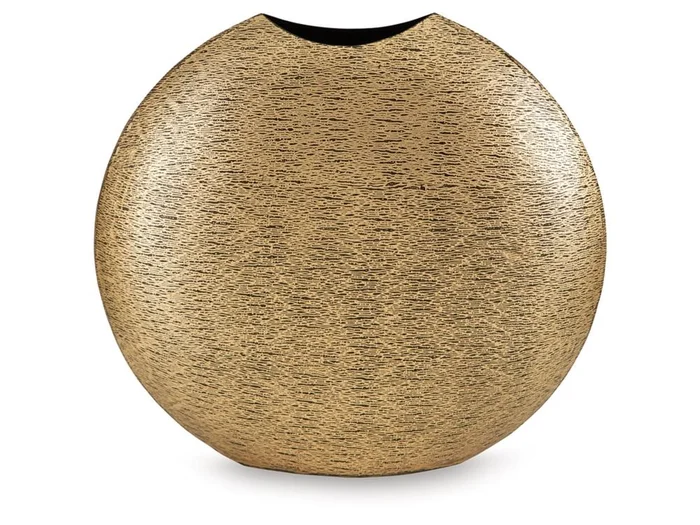 Signature Design by Ashley – Iansboro Vase in Antique Gold Finish – A2000697