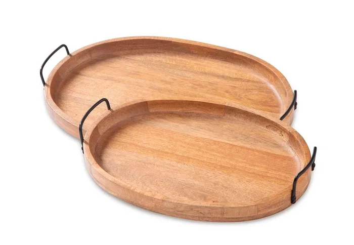 Signature Design by Ashley – Jocelyne Tray Set (Set of 2) in Brown/Black – A2000455