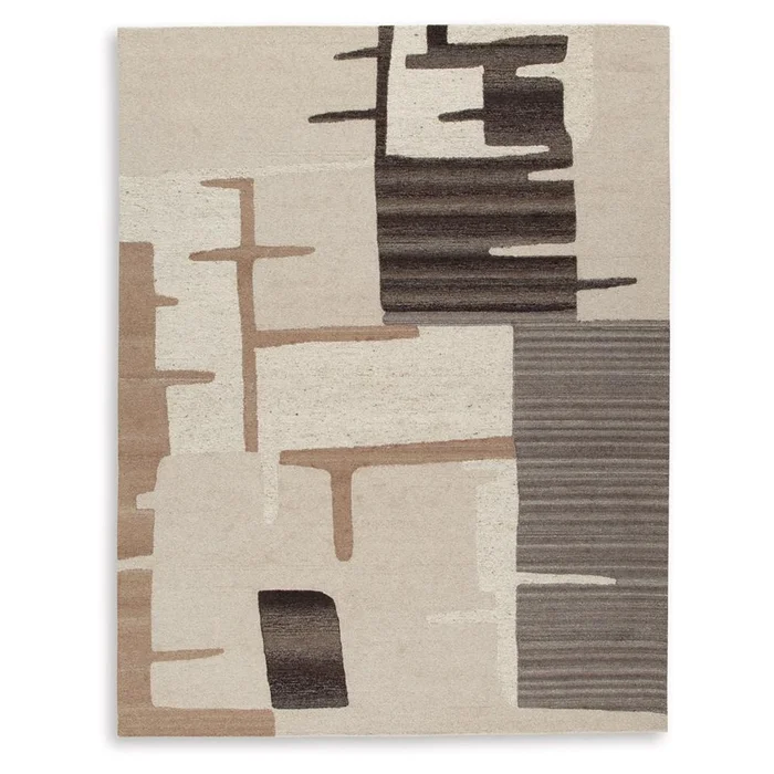 Signature Design by Ashley – Kencher Large Rug in Beige/Brown – R406821