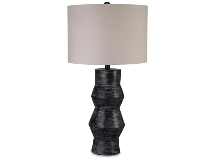 Signature Design by Ashley – Kerbert Terracotta Table Lamp in Distressed Black – L100824