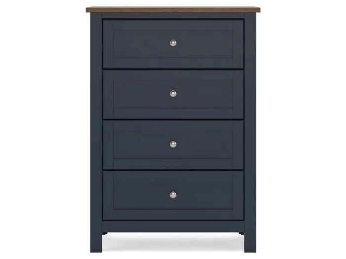 Signature Design by Ashley – Landocken Four Drawer Chest in Brown/Blue – B414-45
