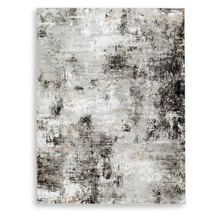 Signature Design by Ashley – Langwell Medium Rug in Black/Gray/White – R406782