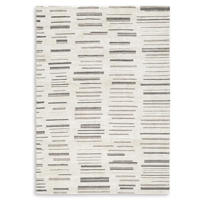 Signature Design by Ashley – Leesdale Medium Rug in Ivory/Brown/Black – R406422