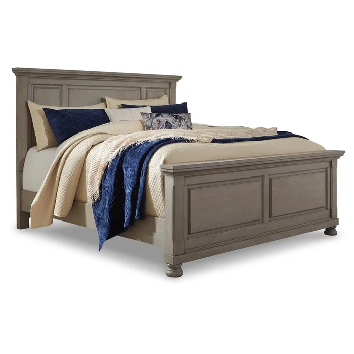 Signature Design by Ashley – Lettner Queen Panel Bed in Light Gray