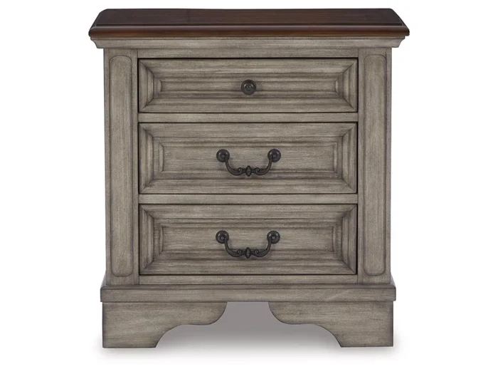 Signature Design by Ashley – Lodenbay Three Drawer Night Stand in Two-tone – B751-93