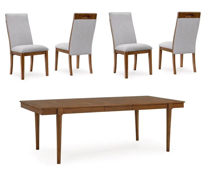 Signature Design by Ashley – Lyncott Dining Table And 4 Chairs in Beige/Brown