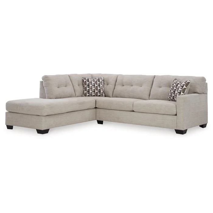 Signature Design by Ashley – Mahoney Fabric 2-Pc Sectional in Pebble
