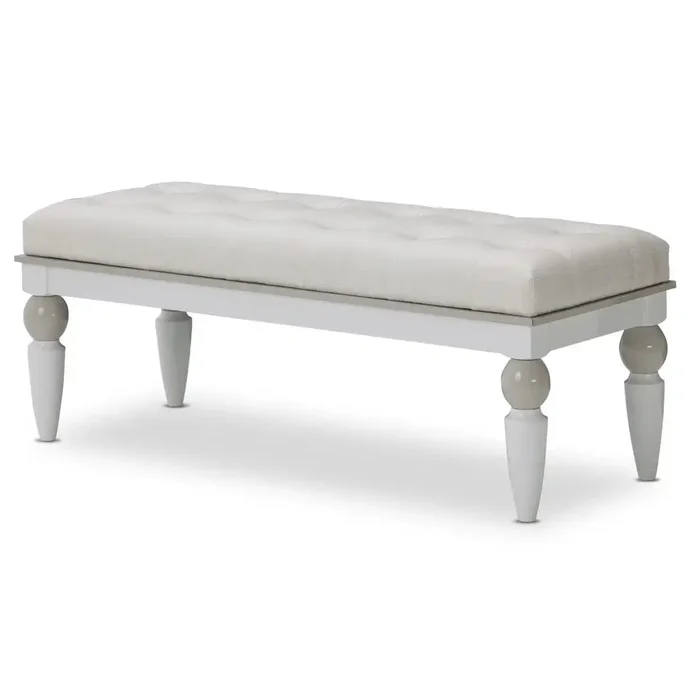 Sky Tower – Bedside Bench – Ice / Cloud White