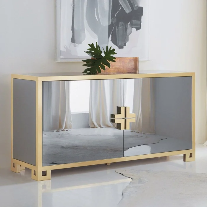 Smoked Mirror Credenza