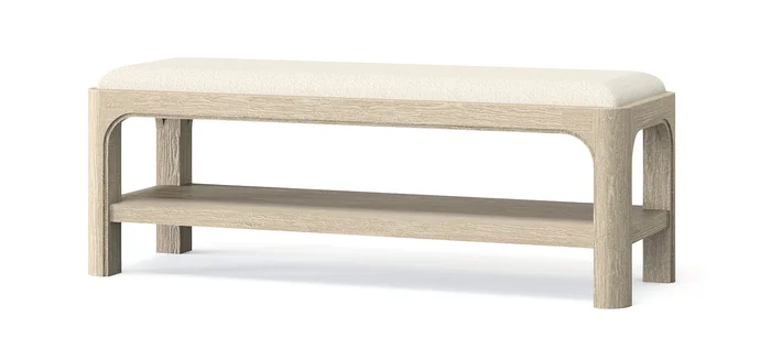 Solano 49-inch Bedroom Bed End Bench Weathered Mango