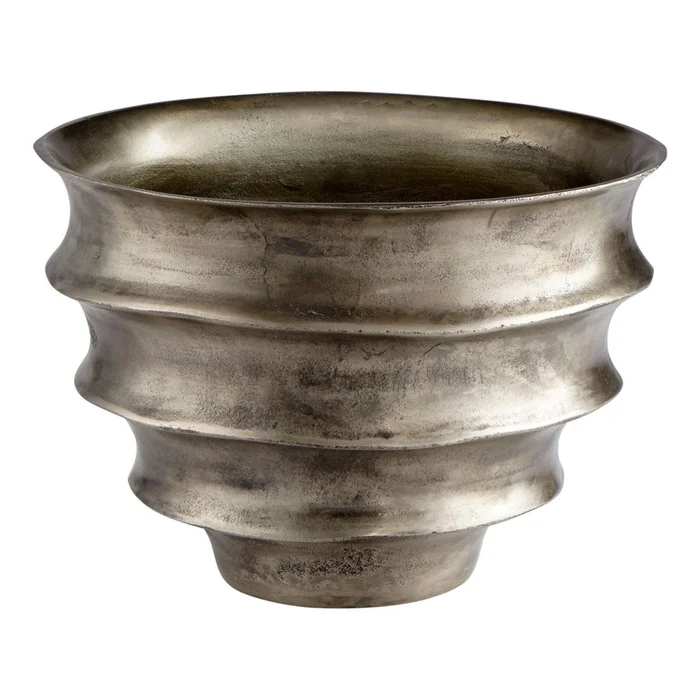 Spirula Planter – Silver-Grey-Smoke