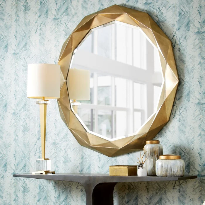 Statuette Table Lamp – Gold-Amber