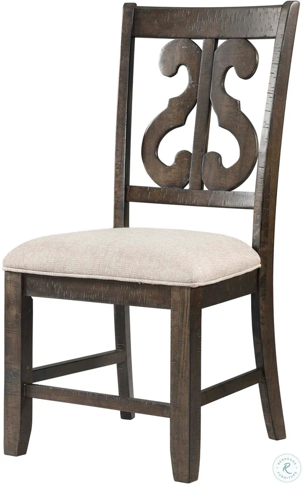 Stone Swirl Back Side Chair