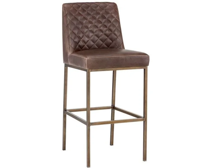 Sunpan 5West Leighland Barstool – Havana Dark Brown (Dropshippable)