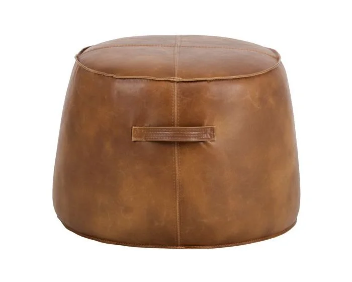 Sunpan 5West Mitchell Ottoman – Tobacco Tan (Dropshippable)