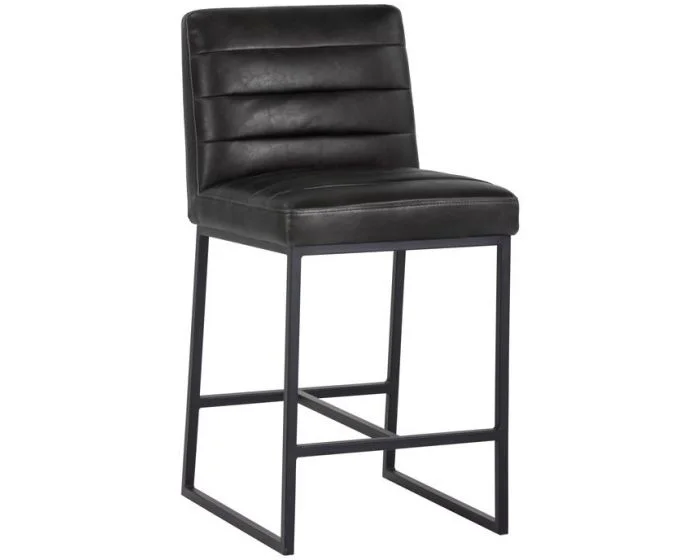 Sunpan 5West Spyros Counter Stool – Coal Black (Dropshippable)