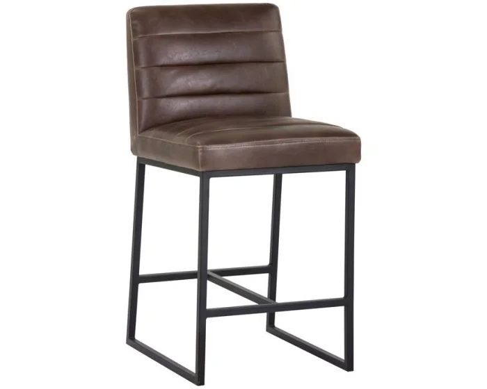 Sunpan 5West Spyros Counter Stool – Havana Dark Brown (Dropshippable)