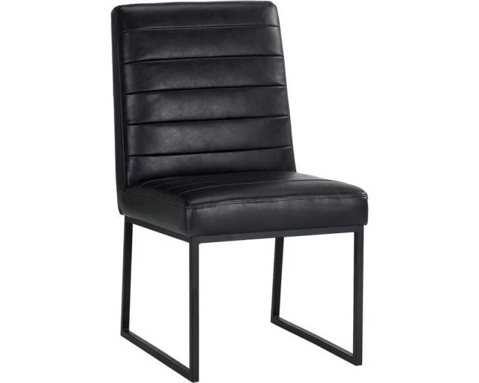 Sunpan 5West Spyros Dining Chair – Coal Black – Set of 2 (Dropshippable)